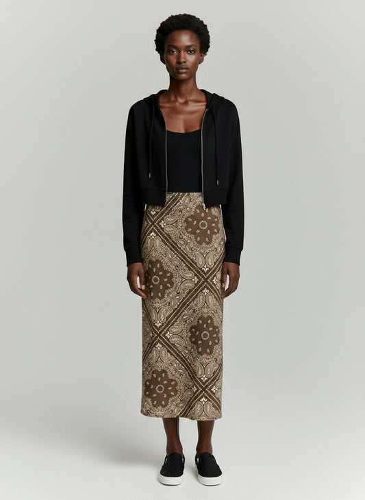 ONLY: satin midi skirt
